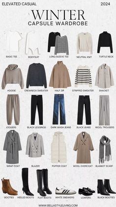 Capsule Wardrobe Casual, Capsule Wardrobe Women, Look Boho Chic, Travel Clothing, Fashion Capsule Wardrobe, Winter Fashion Outfits Casual, Winter Capsule, Winter Capsule Wardrobe