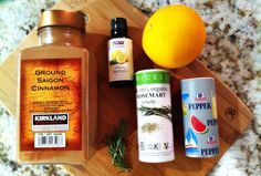 the ingredients to make this recipe include orange juice, ginger syrup, lemonade, and rosemary