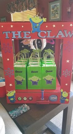 the claw game is set up for children to play