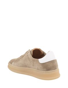 Composition: Calf Leather/rubber Classic Beige Sneakers With Stitched Sole, Beige Suede Sneakers With Stitched Sole, Prada Leather, Card Holder Leather, Slip On Sneakers, Luxury Boutique, Valentino Garavani, Boat Shoes, Calf Leather