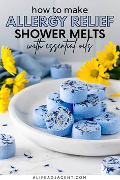 Diy Shower Melts, Shower Steamers Diy, Shower Melts, Bombe Recipe, Herbal Recipes, Diy Shower, Allergy Relief, Homemade Soap Recipes, Shower Steamers