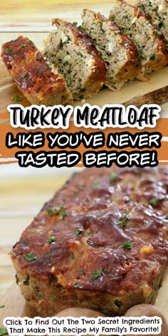 there are two different meatloafs on the cutting board