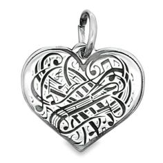 Elevate your love of music with our stunning Musical Note Heart Charm. Crafted from high-quality sterling silver, this charming piece features a delicate heart shape intertwined with a symphony of musical notes, creating a harmonious blend of elegance and musicality. The intricate detailing and polished finish make this charm a perfect addition to any music lover's collection. This charm would be the perfect addition to your charm bracelet or would be a beautiful pendant for your necklace. High Silver Heart-shaped Music-themed Jewelry, Music-themed Silver Heart Jewelry, Music Heart, Mermaid Artwork, Love Of Music, Musical Notes, Musical Note, Livingston, Peace Sign