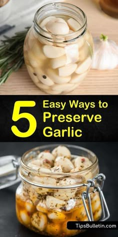 four different ways to preserve garlic in jars