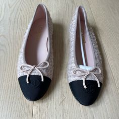 Brand New Pre Fall 2024 Chanel Tweed Ballet Flats Includes Box, Tags, Dust Bags And Receipt Chloe X Halle, Chanel Tweed, Chanel Shoes, Fall 2024, Chanel Ballet Flats, Pre Fall, Flat Shoes Women, Ballet Flats, Loafer Flats