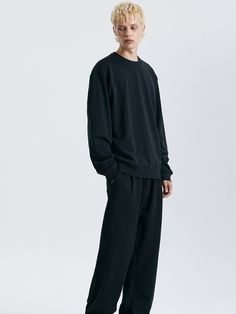 Editor's notesIt is a set of two pieces of basic and comfy sweatshirts. Made of polyester blend cotton fabric, it has soft and smooth touch. The semi-oversized silhouette makes the sweatshirt easy to style with its comfy fit.- Semi-oversized fit- Ribbed neck, cuffs, hem- Two pieces setMeasurements(in.)95 / 100 / 105 / 110- Length: 27.4 in. / 28 in. / 28.5 in. / 29.1 in.- Shoulder: 20.6 in. / 21.3 in. / 21.9 in. / 22.5 in.- Chest: 21.9 in. / 22.8 in. / 23.8 in. / 24.8 in.- Sleeve Length: 23.8 in. / 24.4 in. / 25 in. / 25.6 in.*Model info: Height 6’ 1” Weight 143.3 lbs / Fitting size: Size 105Composition & Care- 52% Cotton, 48% Polyester- Hand wash recommended- Machine washableDesigner- by TNGT Basic Relaxed Fit Sweatshirt For Loungewear, Solid Boxy Fit Sweatshirt For Everyday, Solid Boxy Sweatshirt For Everyday, Relaxed Solid Color Cotton Sweatshirt, Solid Color Relaxed Cotton Sweatshirt, Oversized Sweatshirt With Elastic Cuffs For Streetwear, Cotton Boxy Fit Sweatshirt For Layering, Solid Color Relaxed Fit Sweats For Layering, Solid Relaxed Fit Sweats For Layering