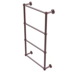 an old fashioned metal towel rack with four bars on each side and two knobs at the top