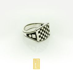 Masonic Ring Unique Design for Men 925K by MuDesignJewelry on Etsy Sun And Moon Symbol, Masonic Jewelry, Ring Unique Design, Moon Symbol, Moon Symbols, Element Symbols, Mystical Jewelry, Four Elements, Black And White Tiles