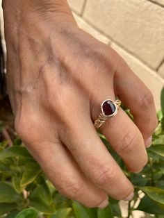 This is the ruby wire wrap ring and 18kt gold 💎✨ Hand Forged Ruby Ring, Yellow Gold Wire Wrapped Jewelry For Promise Ring, Yellow Gold Wire Wrapped Promise Ring, 14k Gold Wire Wrapped Rings, 14k Yellow Gold Wire Wrapped Rings, Hand Forged Round Ruby Rings, Hand Forged Ruby Ring Jewelry, Hand Forged Ruby Ring In Red, Hand Forged Red Ruby Ring