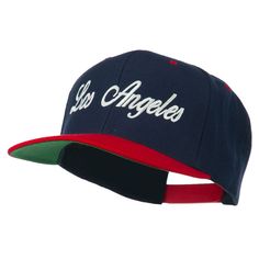 PRICES MAY VARY. Made of 80% acrylic and 20% wool. One size fits most with an adjustable plastic snap strap closure, fitting up to XL. Same material inner hat band. Adult/Unisex. Crown measures 4 inches deep. Wording of Los Angeles is embroidered on the front crown of cap.
6 small colored ventilation holes placed on each panel of crown.
2 front panels of crown are structured.
Bill is stiff and flat, green color under the bill.
6 panels.
High profile.
Our Los Angeles embroidered cap is great for Hat Club, Unisex Crown, Sport Games, Best Caps, Embroidered Cap, Green Bottom, Embroidered Caps, Patch Design, City State