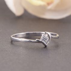 "Solitaire promise ring, Tiny ring, Dainty ring, Elegant ring, Silver ring for her, Promise ring for her, Geometric ring, Unique silver ring WE OFFER UNLIMITED PERIOD INSTALLMENTS PLAN This is a beautiful, stunning, feminine ring that works well for all occasions, styles, and ages. You will love it! Ring information Main stone: White cubic zirconia Approximate size: 3.0mm Metal type: Silver Metal stamp: 925 Sterling SIlver Customization / Replacements It's easy to create jewelry that's perfect f Unique Silver Rings, Antique Style Rings, Promise Ring For Her, Ring Elegant, Tiny Rings, Fancy Gifts, Promise Rings For Her, Geometric Ring, Ring Dainty