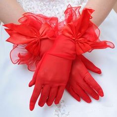 Women Lady Classic Red Gloves Bowknot Evening Party Wedding Formal Bridal Gloves Item code :DW076 Size:One Size Fits Most (Approx.) Color : Red Material: Net Yarn Quantity: 1 pair We do really value your opinions of our service! please let us know if you have any suggestions or questions. We will do our best to make you happy. Please leave a postive feedback here on Ebay, It is very important to us, and we will do the same to you.    DON'T FORGET to Add me as your favorite seller! Fancy Gloves, Bride Gloves, Party Gloves, Elegant Gloves, Short Gloves, Evening Gloves, Red Hat Society, Fashion Gloves, Red Gloves