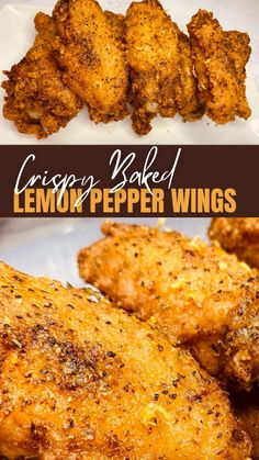 crispy baked lemon pepper wings are the perfect appetizer to serve for dinner