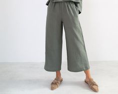 Linen Palazzo Pants Wide Leg Linen Pants High Waist Pants | Etsy Linen Palazzo Pants, Trousers Wide Leg, Cloud Print, Wide Leg Linen Pants, High Waist Pants, Pants With Pockets, Blue Sweatshirt, Womens Pants, Linen Trousers