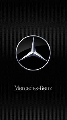 the mercedes benz logo on a black background