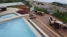 Are you looking to renovate your backyard but don't know where to start? Brazilian Lumber carries the highest quality KD ipe perfect for decking. If you want to know how much material you need for your backyard, use the deck calculator linked and call us for any questions or to get a free quote. Hillside Deck, Pool Decks, Free Quote, Free Quotes, Calculator, Angel, Pool