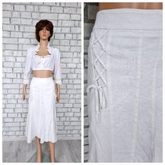 white maxy skirt 2XL White Linen skirt womens long Linen skirt White skirt retro skirt holiday skirt Hippie skirt summer skirt classic skirt  2P 45%-viscose ; 55%-linen height of the woman in the photo - 180 cm Please refer to photos for details of condition. Condition: very good vintage Measurements: Length: 75 cm/29.5" Waist: 96 cm/37.8" Hips: 117 cm/46" Size: 46 2XL note The color on the pictures may vary due to monitor settings and light reflections. Ready to ship Please do not hesitate to contact with me for any questions. Thank you for shopping today! Hippie Rock, White Linen Skirt, Long Linen Skirt, Holiday Skirts, Retro Skirt, Hippie Skirts, Classic Skirts, Linen Skirt, Summer Skirts