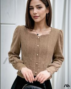 Zlily - Lace Base Top - Long-sleeved Slim Fit Sweater as Inner Layer 125 Pounds, Slim Fit Sweater, Coffee Colour, Khaki Color, Workout Clothes, Cityscape, Slim Fit, Lace, Long Sleeve