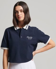 T Shirt Uniform Design, Polo T Shirts Women Outfit, Polo Shirt Design Uniform, Polo Shirt Uniform, Polo T Shirt Design, Tennis Polo Shirt, Polo Shirt Outfits, Polo Shirt Brands, Superdry Logo