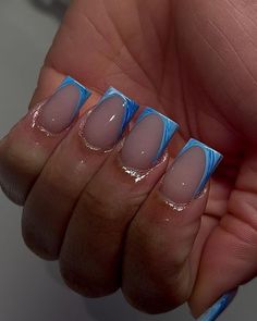 Dope Blue Nails, 23 Nails, Tiffany Blue Nails, Marble Acrylic Nails, Bad Nails, Blue Gel Nails, Nyc Nails, Blue Acrylic Nails, Work Nails