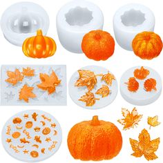 PRICES MAY VARY. Practical resin mold set: there are 7 pieces resin molds in our package, including 2 x 3D pumpkin epoxy molds, 1 x pumpkin mold, 1 x 3 hole pumpkin mold, 2 x maple silicone mold, 1 x mixed bat ghost mold, which can meet your various making needs; Please note the size before purchase Reliable material: these silicone casting molds are made of translucent and flexible silicone, smooth and reliable, easy to break or deform, also easy to clean with water and reusable, can use them f Candle Molds Silicone, Ghost Mold, Pumpkin Mold, Thanksgiving Candles, Diy Aromatherapy Candles, Halloween Mold, Candle Halloween, Diy Scent, Diy Candles Scented