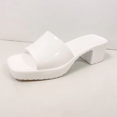 - Rubber jelly material - True to size Phone Numbers, Heeled Mules, Mule Shoe, Jelly, Heels, White