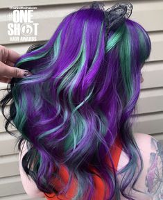 Hair Styels, Rainbow Hair Color, Purple Shades, Shot Hair Styles, Edgy Hair, Colorful Hair, Feb 8, Hair Stuff, Color Inspo