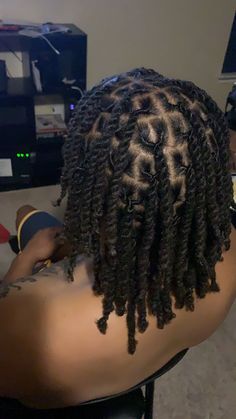 Twist Dreadlocks Men, 3 Strand Twist Men Locs, Twists For Black Hair Men, To Strand Twist, Twists On Dreadlocks, Dreadlock Two Strand Twist Styles, Dreads 2 Strand Twist, Two Strand On Locs