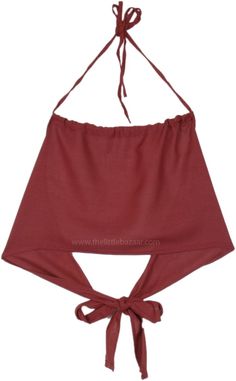 This crop top is a brick red color that exudes singularity and style. The halterneck design features a strap that ties behind the neck, providing a secure and comfortable fit, while the cropped hemline adds a touch of trendy elegance. #tlb #vacationclothing #beachwrap #Solid #Handmade #bohocroptop Solid Summer Crop Halter Top, Solid Cotton Halter Top For Summer, Solid Color Cotton Crop Top For Vacation, Red Summer Halter Top With Tie Back, Chic Red Halter Top For Beach, Solid Color Halter Top With Tie Back For Vacation, Summer Red Cotton Halter Top, Red Cotton Halter Top For Summer, Casual Red Halter Neck Crop Top