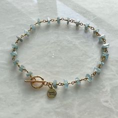 Gorgeous Natural Raw Aquamarine Crystal Gemstone Gold Bracelet. Handmade By Estrella And Luna Jewelry. Treat Yourself To This Beautiful Eye Catching Bracelet Or It Makes The Perfect Easy Gift For All Ages. Sizes: 6.5, 7, 7.5 Inches Gifts For Her Gifts For Women Gifts For Sisters Gifts For Mom Gifts For Daughter Gifts For Christmas Boho Bohemian Spiritual Jewelry Unique Simple Crystal Therapy Calm Yoga Yogi Meditation Calm Yoga, Boho Jewelry Bracelet, Luna Jewelry, Gifts For Sisters, Masculine Jewelry, Christmas Boho, Horn Bracelet, Gifts For Daughter, Raw Aquamarine