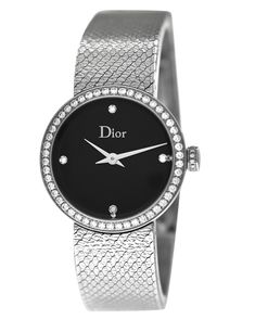 Dior La D De Dior CD047111M002 Diamonds Stainless Steel 25MM Ladies' Quartz Dior La D De Dior CD047111M002 Diamonds Stainless Steel 25MM Ladies' Quartz DESCRIPTION: Movement Swiss Quartz  Clasp/ Buckle Material Stainless steel Total Weight 52 gr. Bezel Diameter 25 mm  Case Length with Lugs 25 mm Case Width with Crown 27 mm Crown Material Stainless Steel with diamonds inserts Retail / List Price $6.650 Warranty 1-year warranty from Luxury Horology Inc. Fits Wrist Up To 7 inches Please refer to the item specifics above for detailed specifications of this watch.  YOU MUST read and understand all the information in the descriptions prior to purchasing. Please make sure you understand the size of the watch. Ask questions if you are not sure. Dior La D De Dior CD047111M002 Diamonds Stainless Ste Dior Watch Women, Dior Watches, Dior Watch, Silver Watches Women, Gold Watches Women, Watch Women, Must Read, High Jewelry, Accessories Watches