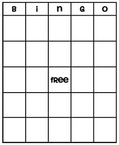 a printable bingo game with the words free