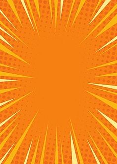 an orange background with yellow rays