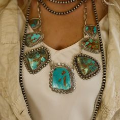 Vintage Navajo Jewelry Clay, Elegant Turquoise Necklace For Festival, Silver Southwestern Turquoise Necklace For Western Events, Southwestern Silver Turquoise Necklace For Western Events, Southwestern Style Silver Turquoise Necklace For Western-themed Events, Silver Turquoise Necklace For Western-themed Events, Artisan Silver Necklaces For Western-themed Events, Artisan Silver Necklace For Western-themed Events, Western Style Silver Necklace For Festivals