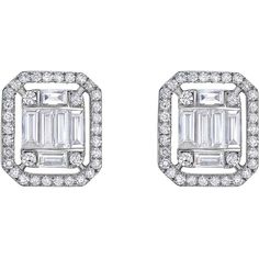 These Anais Studs by Ruchi New York are the perfect addition to any fine jewelry collection. With a stunning design that incorporates diamond baguettes encased with brilliant cut diamonds, these earrings are sure to catch the eye and capture the heart of any jewelry lover. The .75 carats of diamonds are set in 18k white gold, adding to the overall elegance and luxury of the piece.Wearing these studs will make you feel confident and glamorous, whether you're dressed up for a special occasion or a Diamond Birthstone, Tennis Necklace, Jewelry Design Necklace, White Gold Jewelry, Fine Jewelry Collection, Fine Jewelry Gift, Baguette Diamond, Elegant Earrings, Jewelry Lover