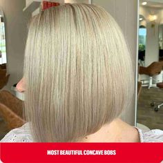 Neck-length concave long bob Medium Shag Haircuts, Curly Hair Types, Long Bob Haircuts