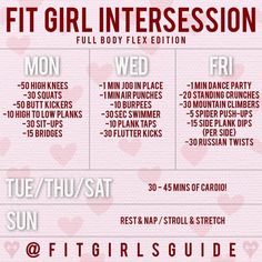 Fit Girls Guide Recipes, Girl Exercise, Weekly Workout Schedule, Bodybuilding Quotes, Weekly Workouts, Jogging In Place, Challenge Fitness, Fit Foods