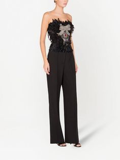 Shop black Dolce & Gabbana embellished strapless bustier with Express Delivery - Farfetch Noir Romance, Dolce And Gabbana Clothes, Fun Fun Fun, Life's Too Short, Strapless Bustier, Rhinestone Embellishments, Fun Fun, Boring Clothes, Crystal Embellishment