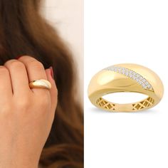 Smart Buys! 14k Gold Diagonal Stripe Oval Ring | Chunky Fore Finger Ring, Bold Statement Ring, Shiny Dome Ring, Chic Design, Anniversary Gift, Mom Gift starting from $563.00 See more. 🤓 #ChunkyRing #MomGift #AnniversaryGift #GiftForHer #ForeFingerRing #ChicDesign #OvalRing #HandmadeJewelry #ShinyDomeRing #BoldStatementRing Jewellery Marketing, Dome Ring, Oval Ring, Oval Rings, Diagonal Stripes, Ball Pendant, Domed Ring, Bold Style, Finger Ring