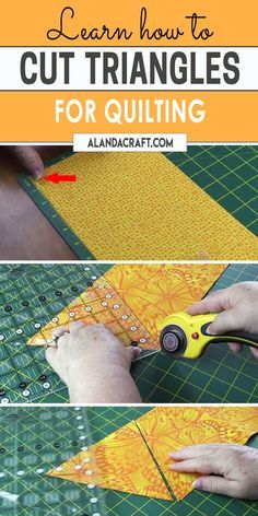 how to cut triangles for quilting