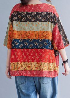 Fall Blouses, Artisanats Denim, Patchwork Clothes, Fall Blouse, Denim Quilt, Half Sleeve Tops, Red Boho, Denim Crafts, Green Polka Dot