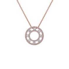 Diamond Air Circle Pendant Circle Pendant, 18k Rose Gold, Primary Color, Primary Colors, Jewelry Accessories, Pastel, Rose Gold, Gemstones, Pendant