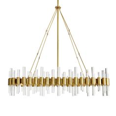 Arteriors - 89130 - Ten Light Chandelier - Haskell - Antique Brass Commercial Chandelier, Steel Chandelier, Oval Chandelier, Modern Lighting Chandeliers, Arteriors Home, Linear Suspension, Small Chandelier, Luxury Chandelier, Large Chandeliers