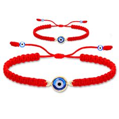 ✭ Red Evil eye bracelet is perfect for anyone who wants handmade protection and good luck jewelry. It's handcrafted with a gold-filled charm that won't tarnish, and you can even wear it in the shower or while swimming. Plus, it comes with a blessing card for extra good vibes! so it will make a great gift for yourself or a loved one. Made with care in the USA, and ready to ship in one working day with wrist sizes options for everyone, so you can start enjoying its benefits right away.  And the be Adjustable Red Bracelet For Blessing, Handmade Red Bracelets For Blessing, Handmade Red Bracelet For Blessing, Red Evil Eye Bracelets For Good Luck, Red Evil Eye Bracelet For Good Luck, Handmade Red Evil Eye Bracelet For Good Luck, Handmade Adjustable Red Evil Eye Bracelet, Adjustable Round Red Jewelry, Spiritual Red Resizable Jewelry