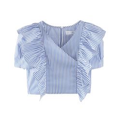 Cutest Zara Striped Ruffled Shirt , Brand New, Tried On Once, Never Worn, No Label, Pet And Smoke Free House Cute Light Blue Shirt For Spring, Striped Short Sleeve Blouse With Ruffles, Zara Light Blue Short Sleeve Blouse, Spring Striped Ruffled Tops, Spring Striped Ruffle Tops, Blue Short Sleeve Tops With Ruffles, Blue Ruffled Shirt For Summer, Light Blue Cotton Blouse With Ruffles, Blue Ruffled Short Sleeve Tops