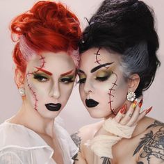 Bride Of Frankenstein Halloween Costume, Bride Of Frankenstein Hair, Frankenstein Cosplay, Bride Of Frankenstein Makeup, Poison Nightmares, Frankenstein Makeup, Bride Of Frankenstein Halloween, Frankenstein Costume, Halloween Bride