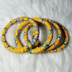 This Lovely African Print Bracelets Is Handmade Made. You Get 4 Bracelets With The Price Below