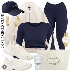 Comfy Workout Outfits, Athleisure Capsule Wardrobe, Cold Outfit, Weekend Workout, Cute Nike Outfits, Fitness Wear Outfits, Cute Gym Outfits, Office Wear Women, Travel Outfits