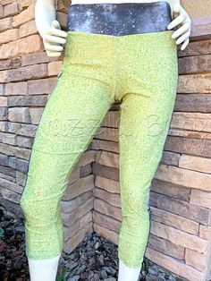 Handmade athletic leggings. Made from poly/lycra athletic knit. Green Pants For Pilates, Green Tight Pants For Pilates, Tight Green Pants For Pilates, Go-dry Stretch Leggings, Stretch Go-dry Leggings, Full Length Stretch Leggings With Go-dry, Fitted Leggings With Elastic Waistband For Pilates, Fitted Green Tights For Pilates, Green Fitted Tights For Pilates