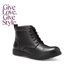 in stock Casual Black Work Boots With Reinforced Heel, Casual Black Moc Toe Work Boots, Black Casual Moc Toe Work Boots, Fitted Black Work Boots For Fall, Fall Season Black Work Boots, Classic Black Boots With Cushioned Footbed, Classic Winter Boots With Cushioned Footbed, Fitted Leather Casual Boots, Casual Fitted Work Boots With Reinforced Toe